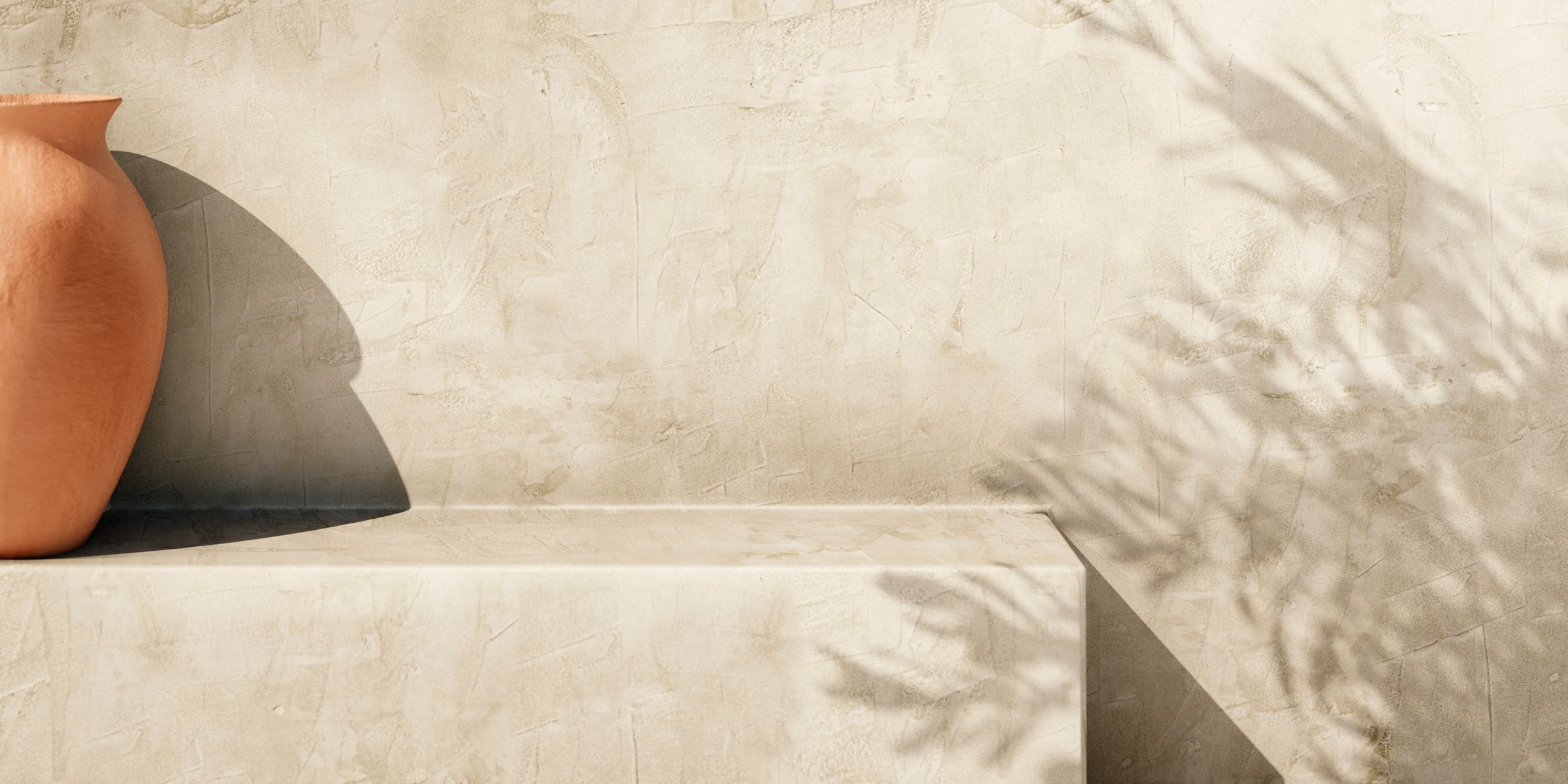 Pared beige con sombra de oliva, fondo de pared vacía para pintar