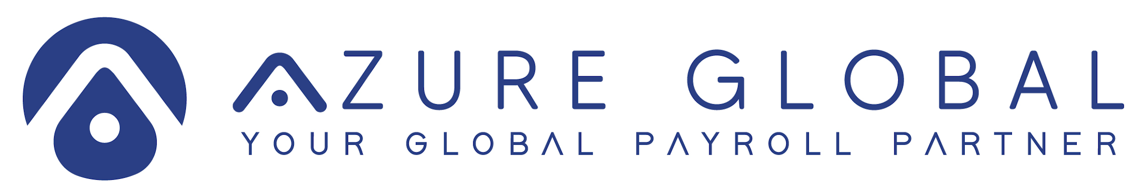 Azure Global logo with a stylized globe icon and the tagline Your Global Payroll Partner in blue text.