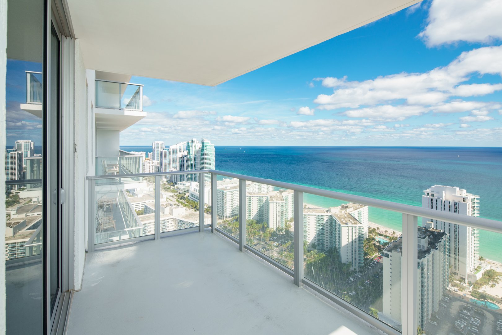 Miami vacation rental condo with direct ocean view balcony