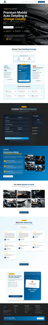 Mobile detailing website example