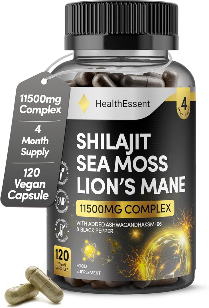 Shilajit Seamoss and Lions Mane Capsules