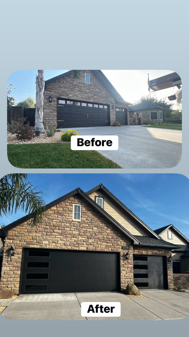 Garage door repair work