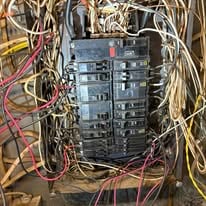 Electrical panel before cleanup