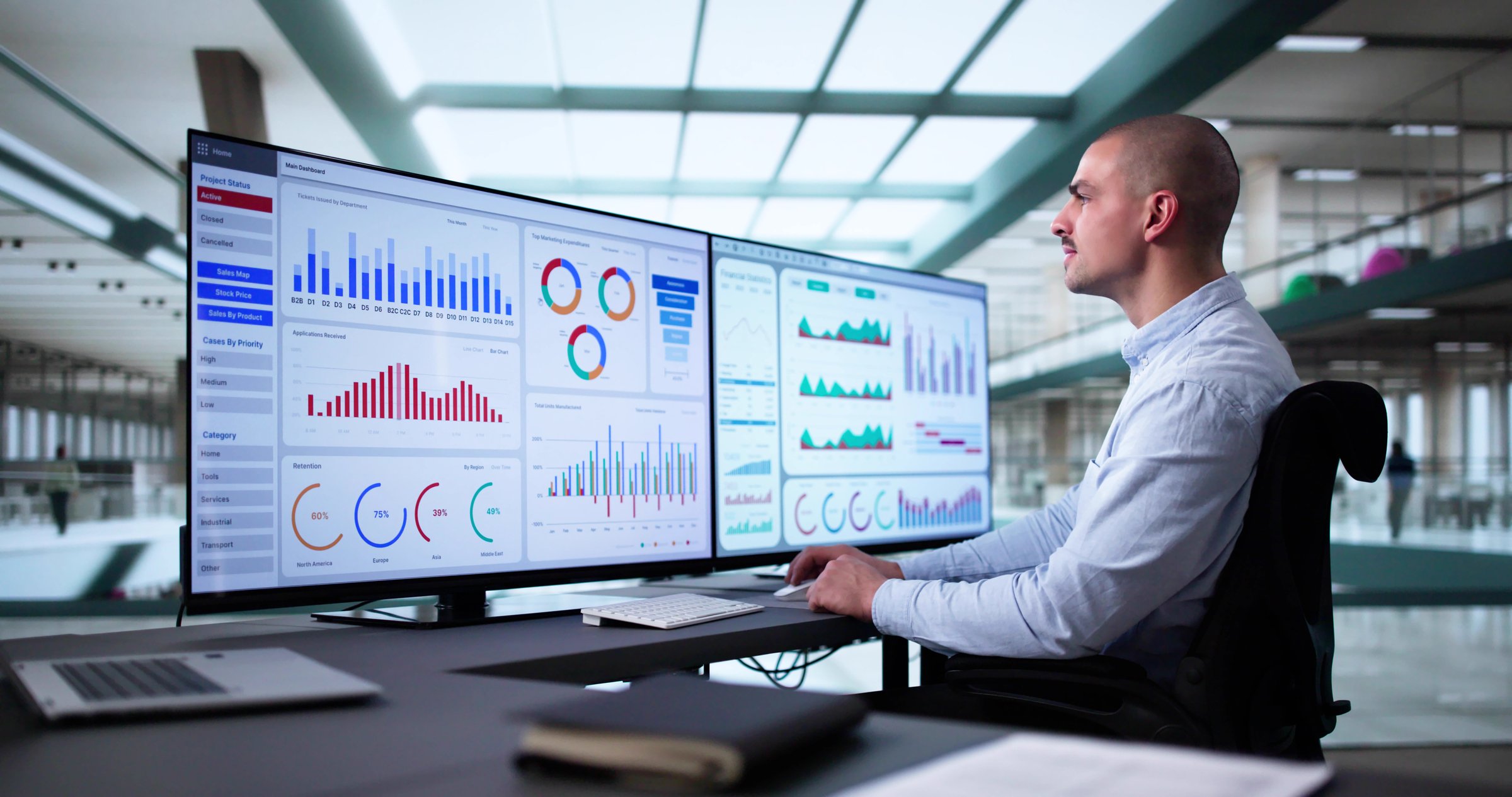 Business Data Audit Spreadsheet On Analyst Computer