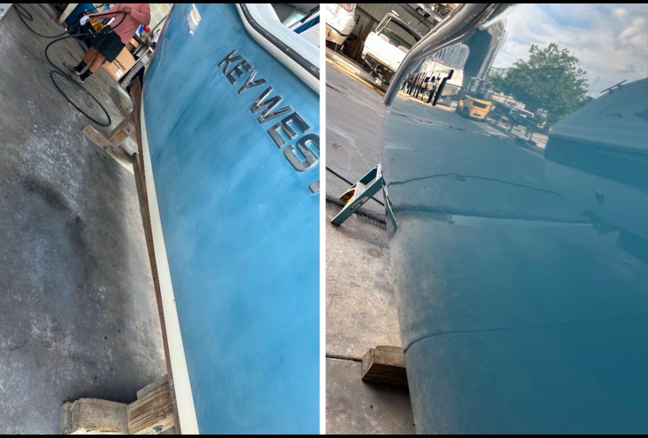 Professional marine ceramic coating application results