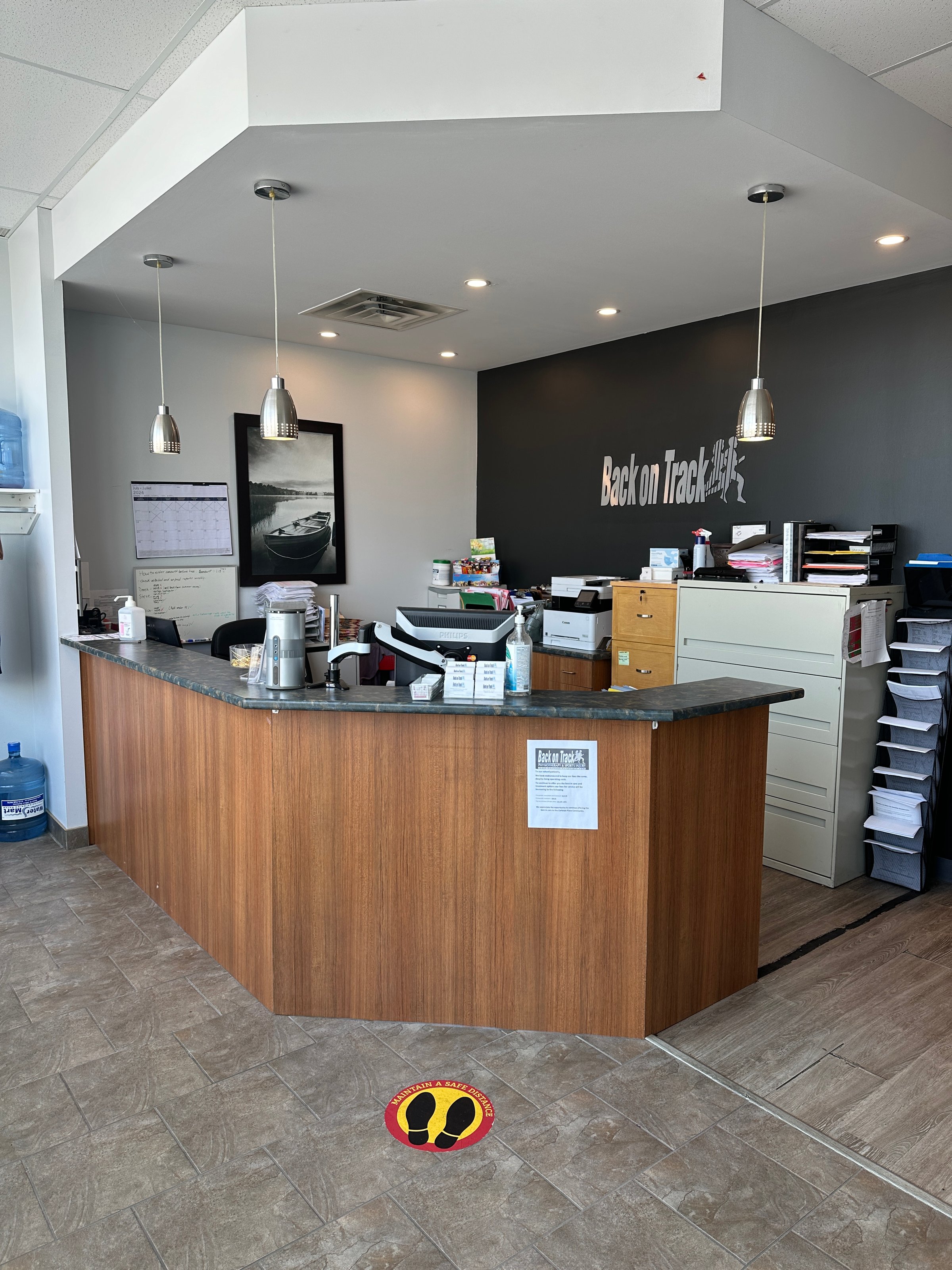 Reception area at Carleton Place clinic