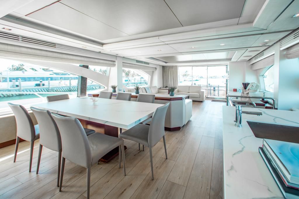 Azimut 85 Interior Salon with Panoramic View