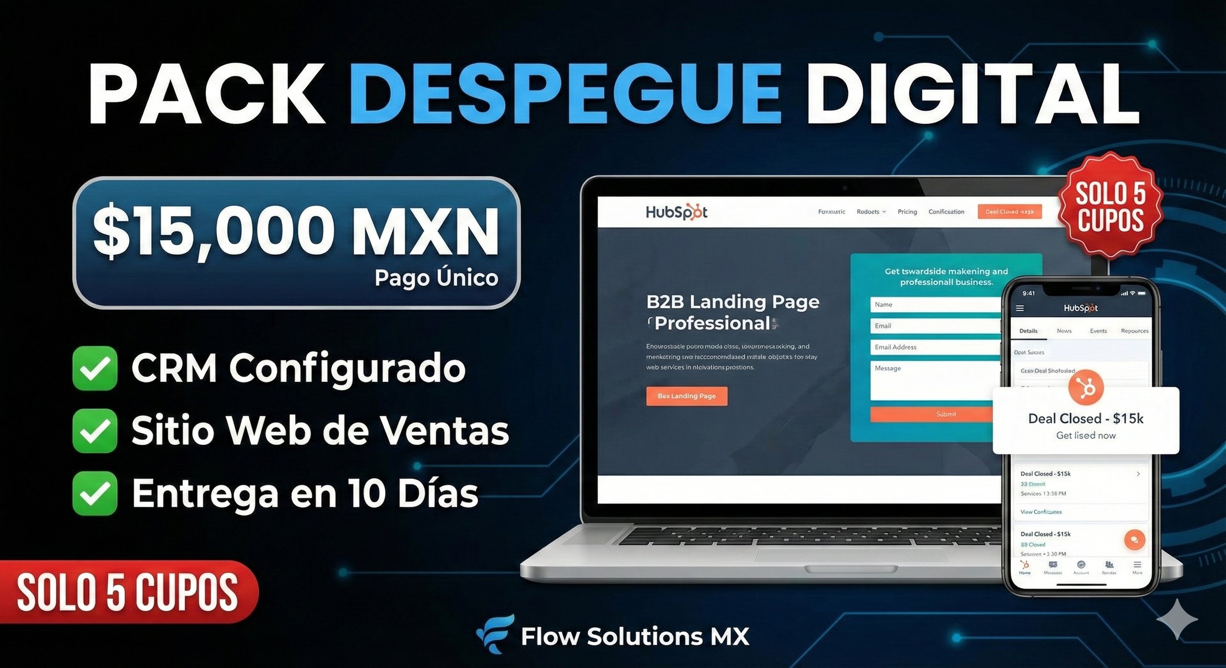 Pack Despegue Digital - Implementación HubSpot por $15,000 MXN