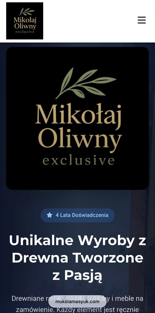 Wygląd strony na telefonie