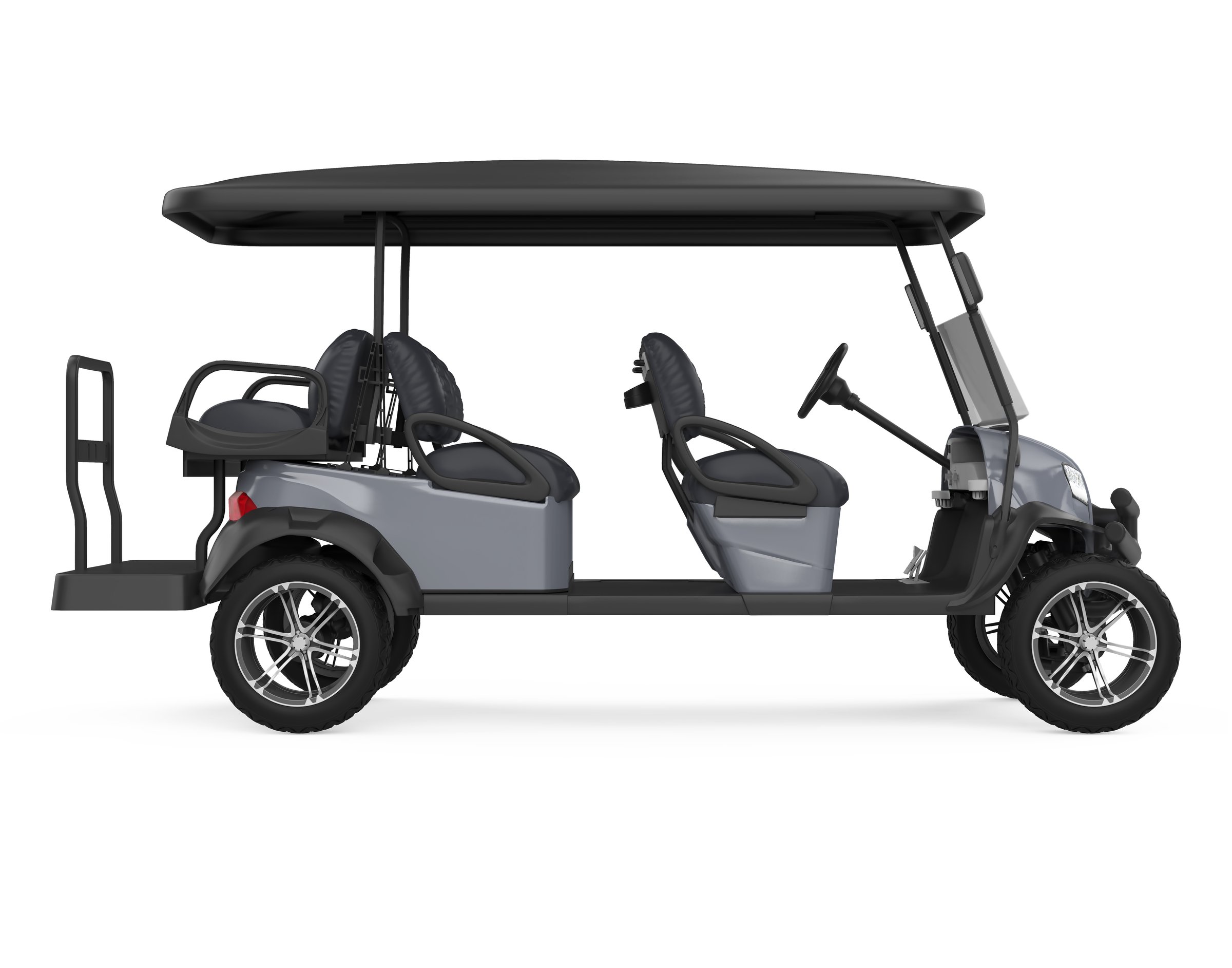 Golf Cart isolated on white background. 3D render