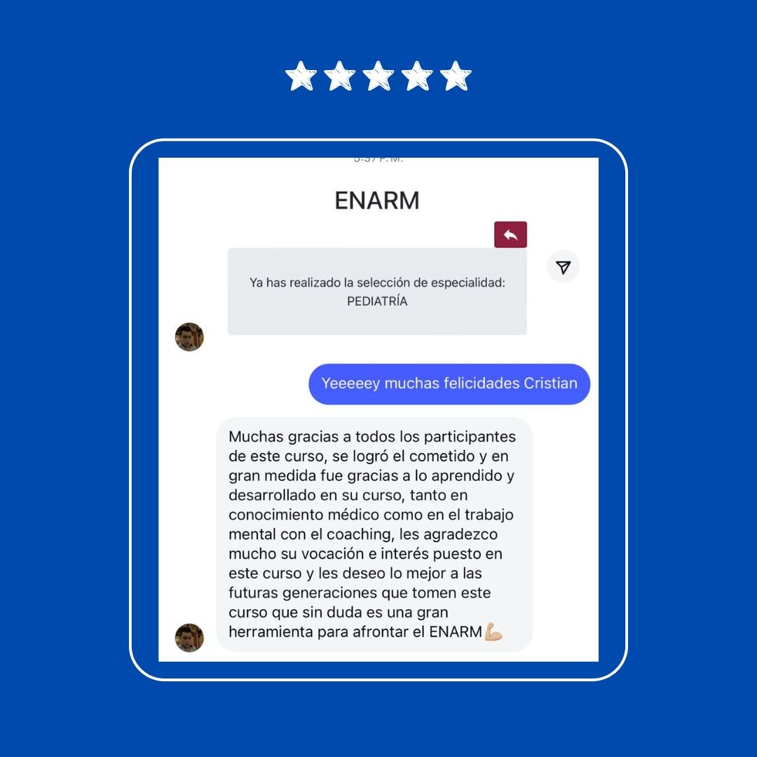 Testimonio de alumno ENARM