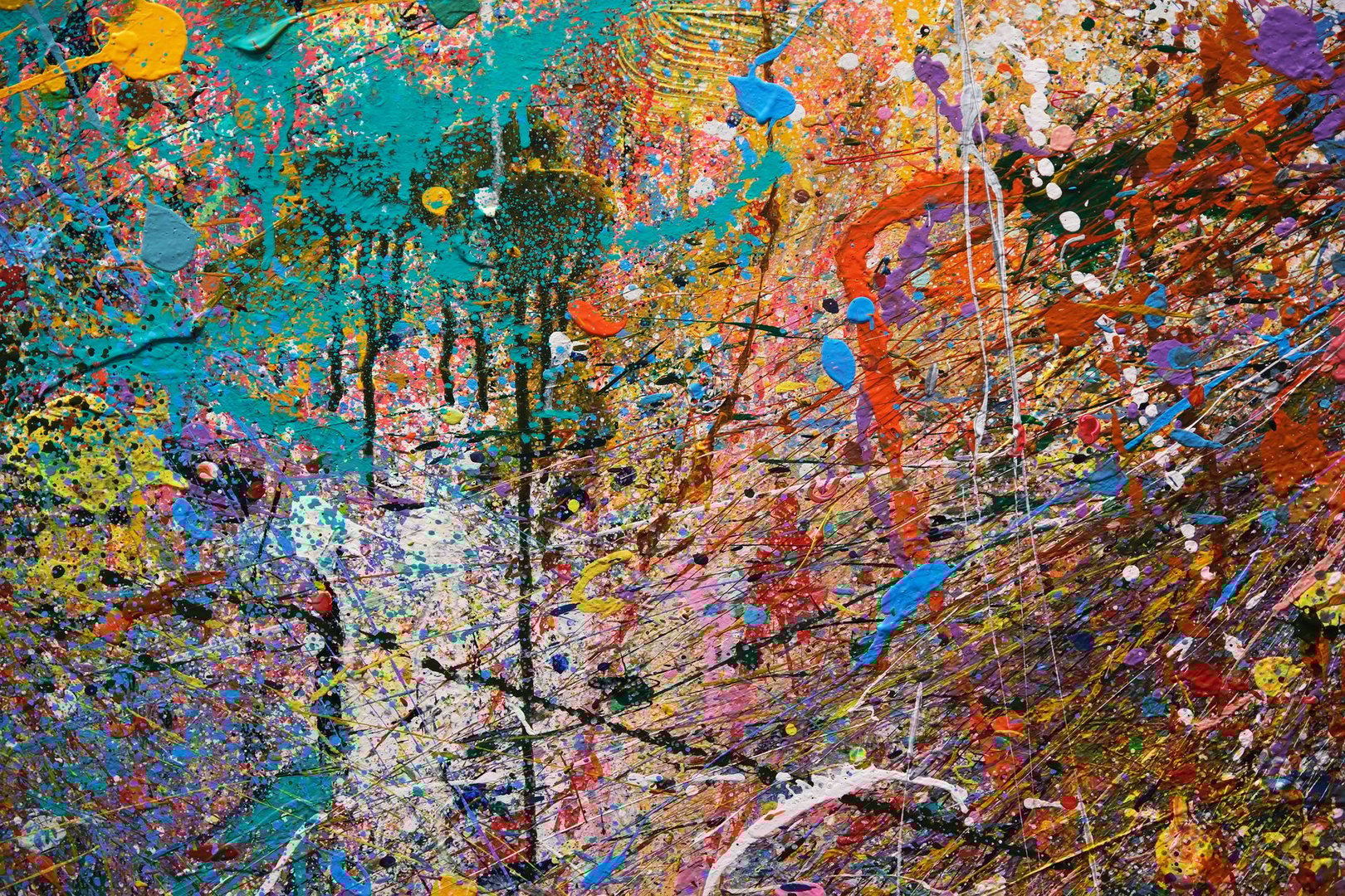colorful splattered abstract paint texture