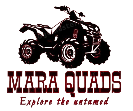 Logo featuring a quad bike with the text "Mara Quads" and "Explore the untamed" underneath.