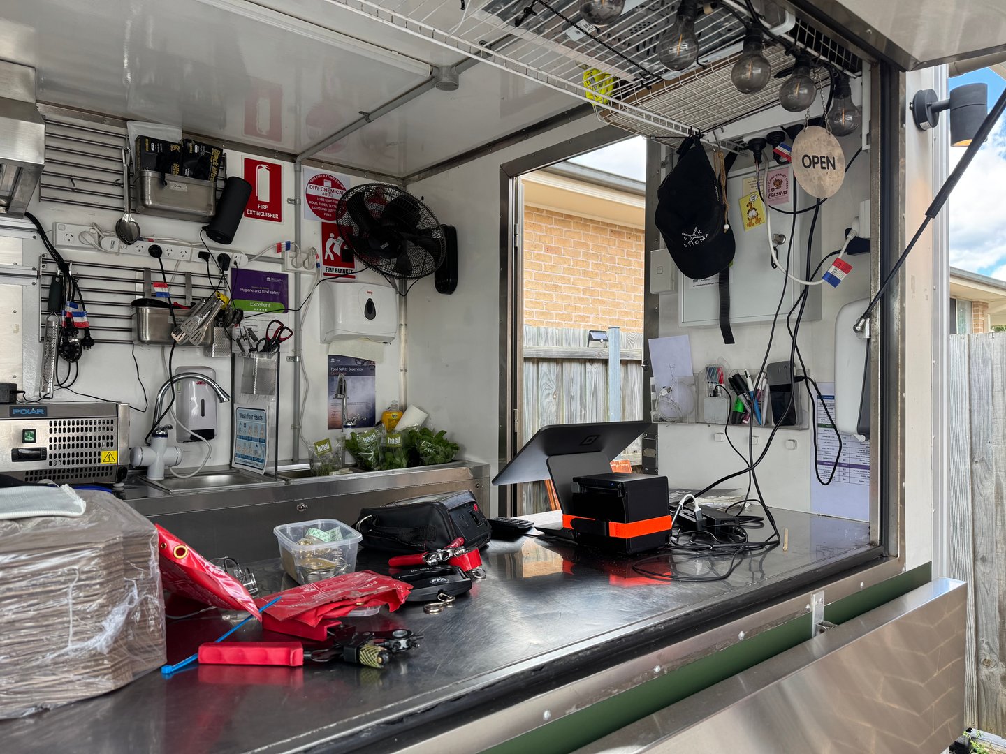 Commercial kitchen microwave oven requiring leakage testing Sydney for workplace safety compliance