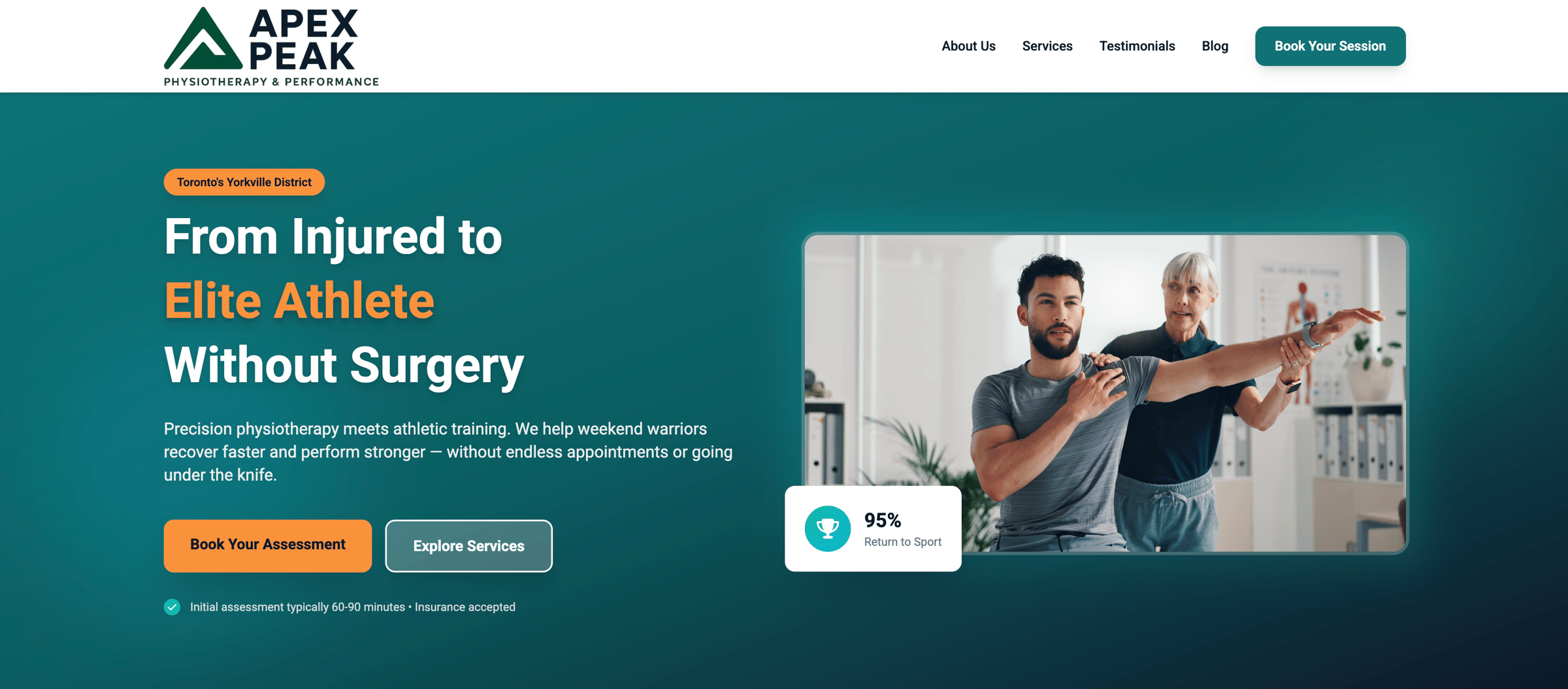 Apex Peak Physiotherapy Website