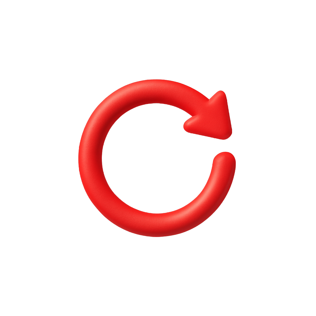 Flechas rojas formando un ciclo continuo