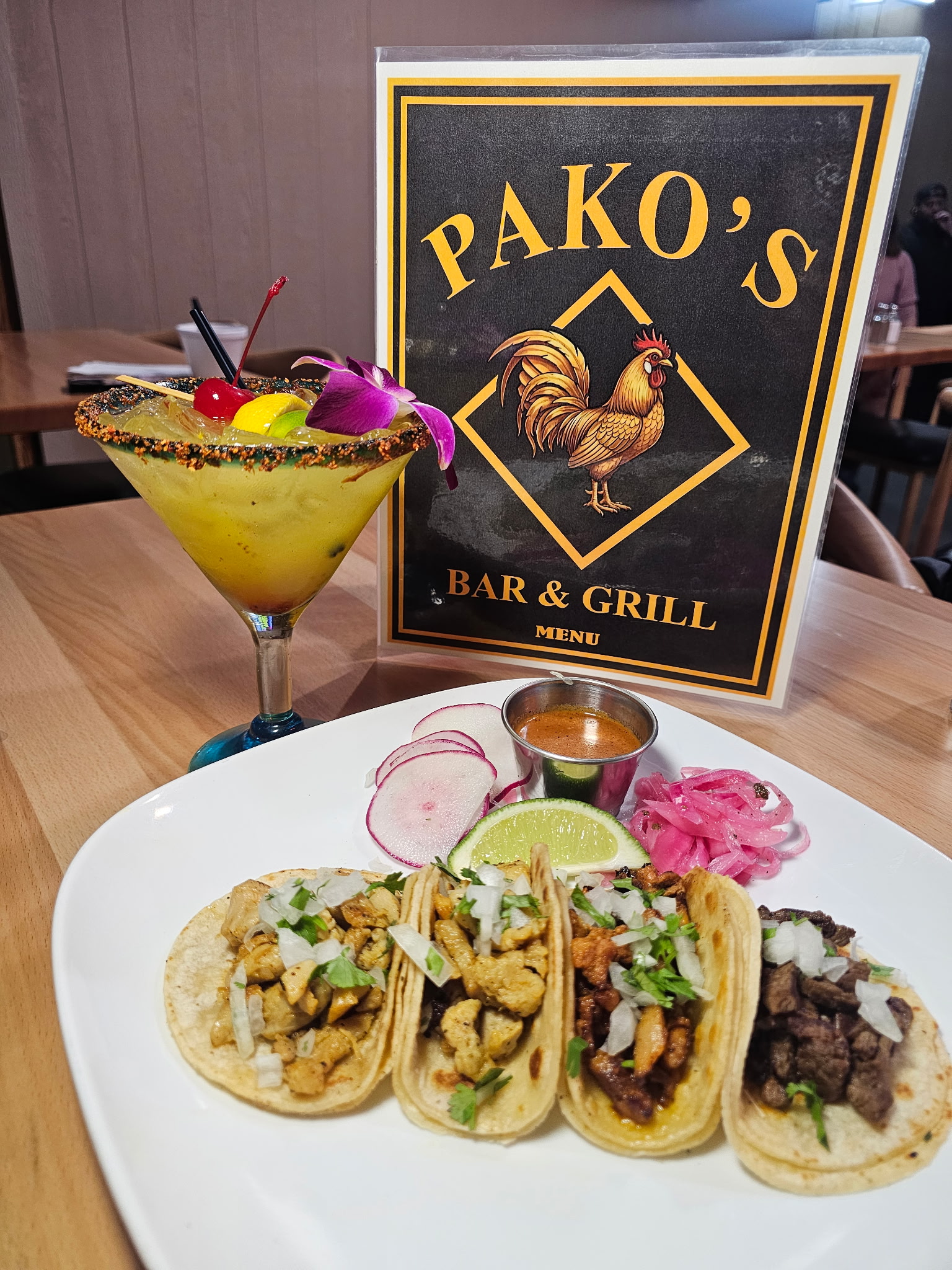 Tacos at Pakos Bar & Grill