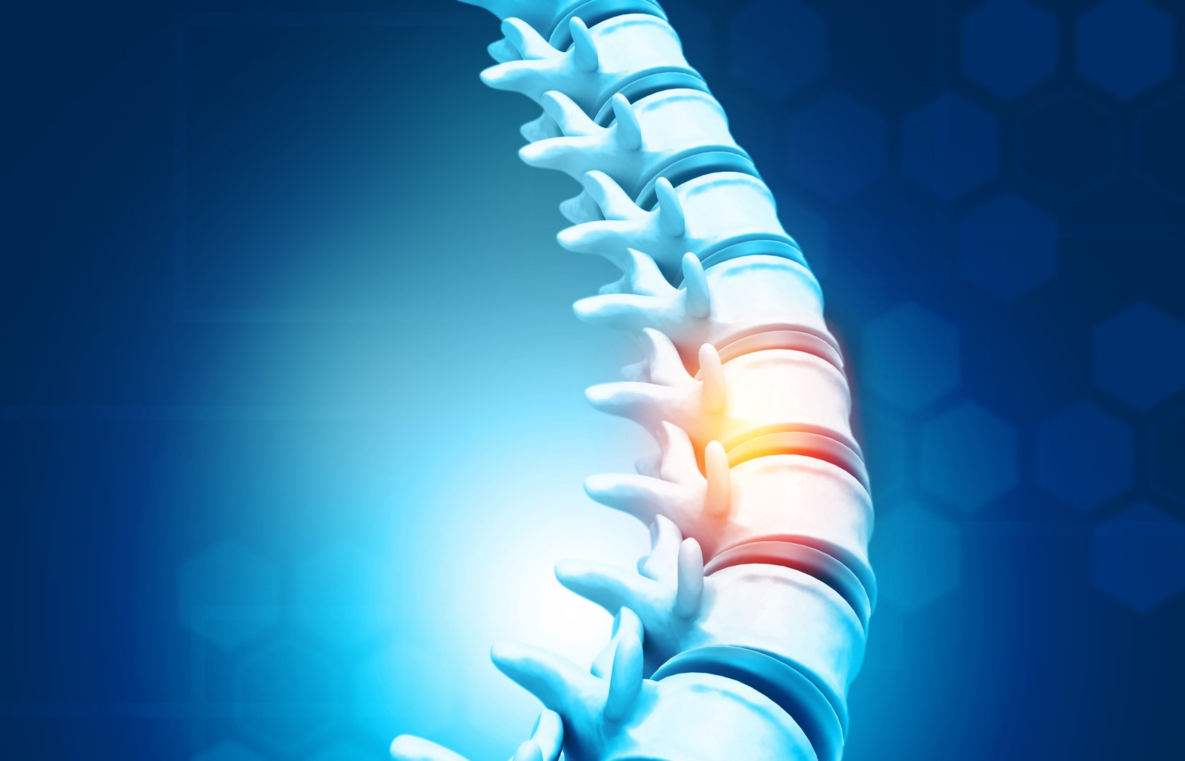 Tech neck cervical spine illustration