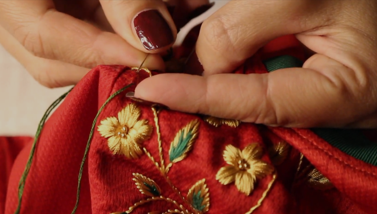 MissMaillot design concept and embroidery process