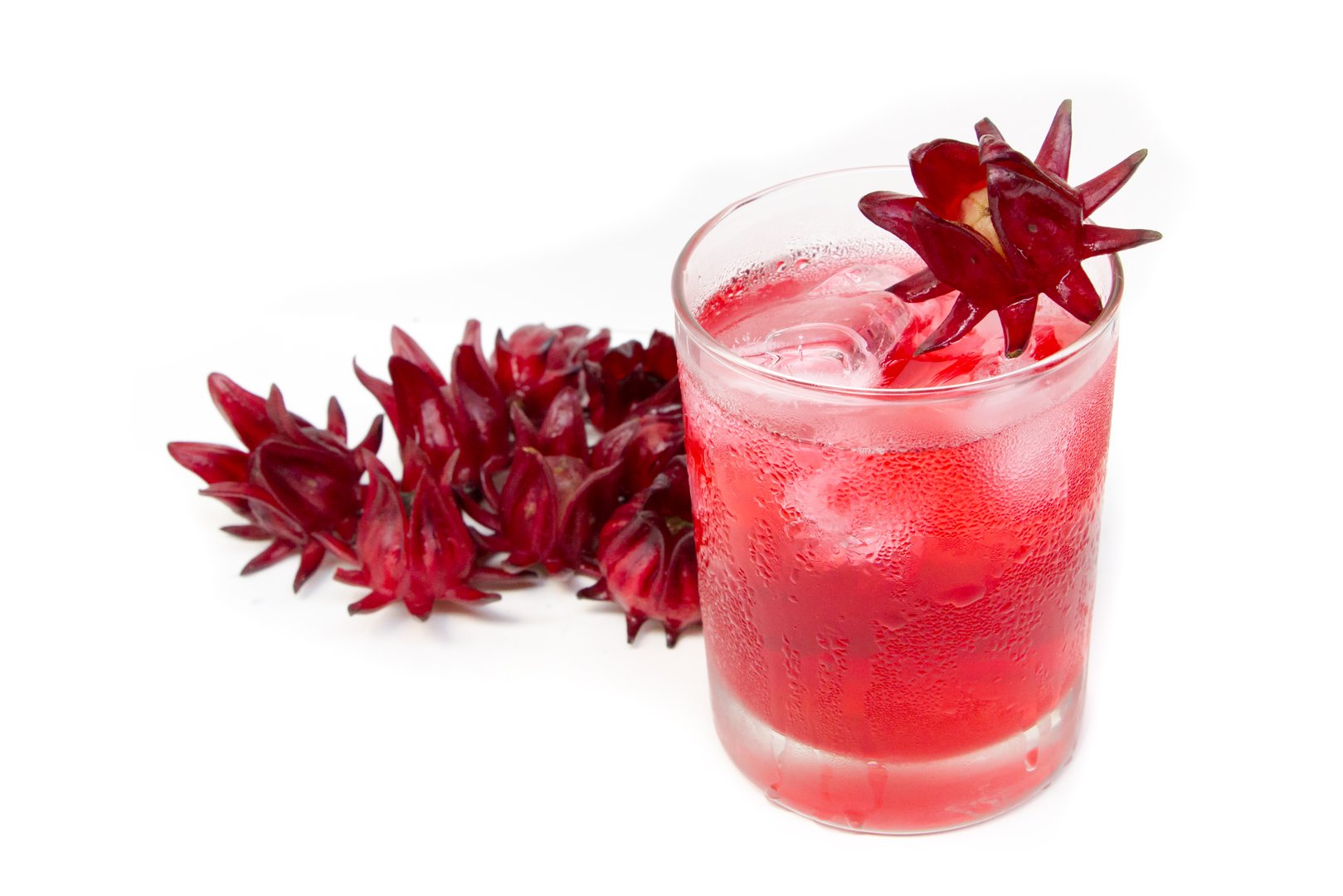 roselle fruit isolated on white background