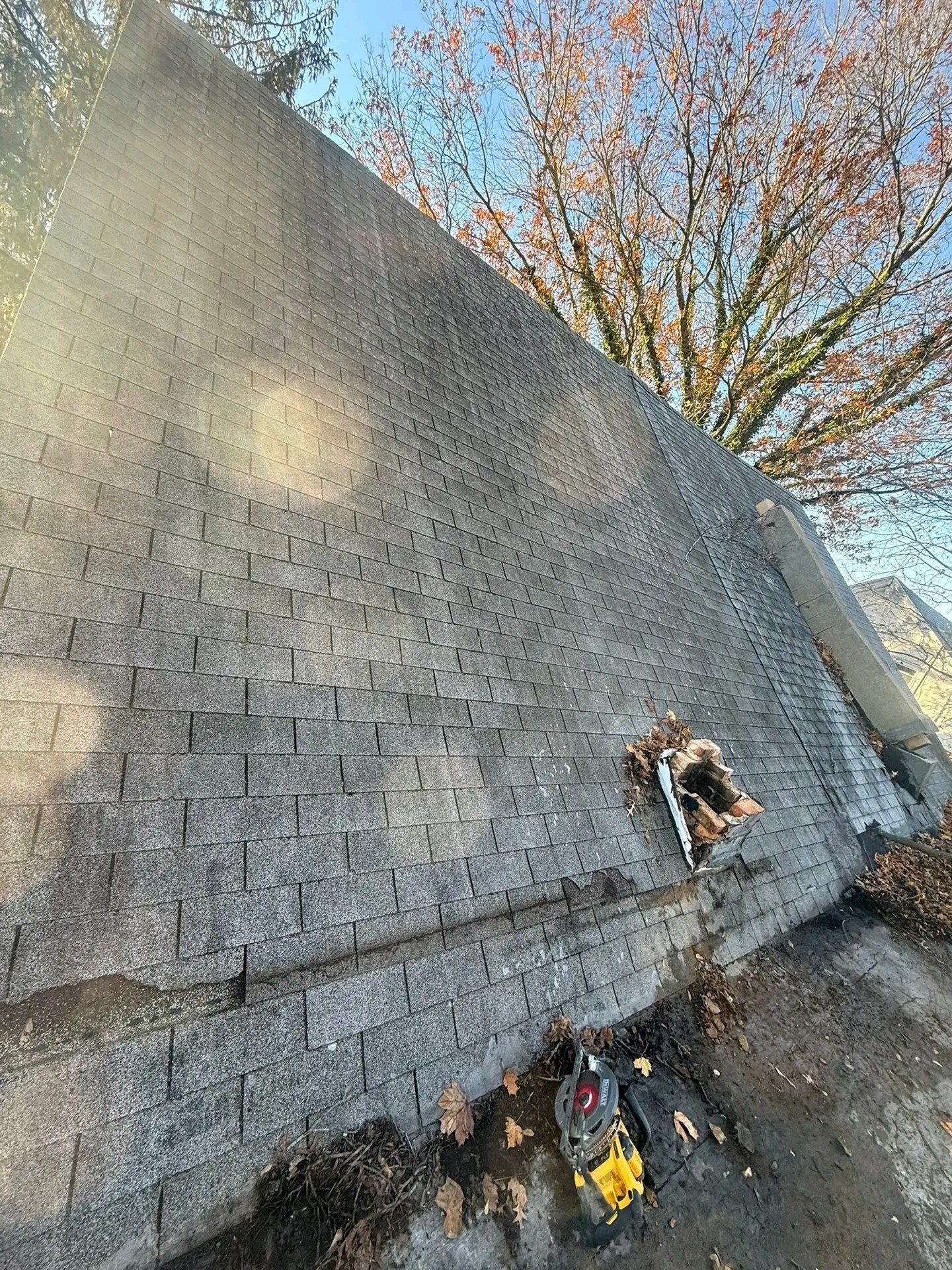 Structural repair work in progress