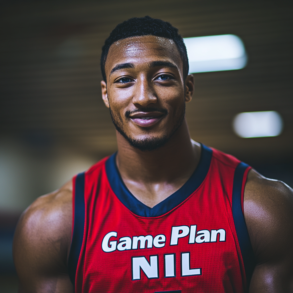 Thirty year old. Mixed race black-white American male athlete