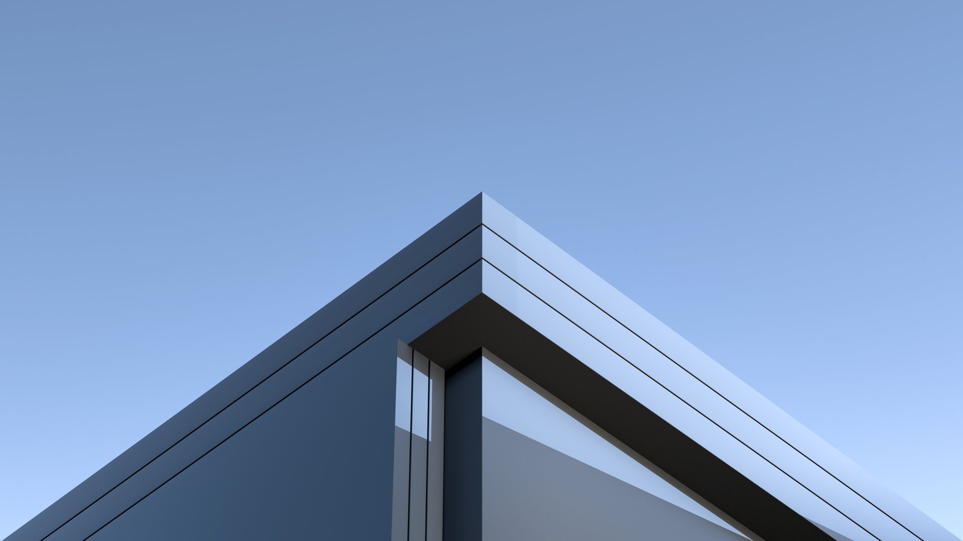 Abstract futuristic building,minimalist structure. Architectural design of building,minimal,wallpaper,business concept.3D render