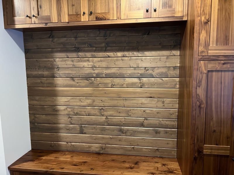 Bathroom renovation with new framing and drywall