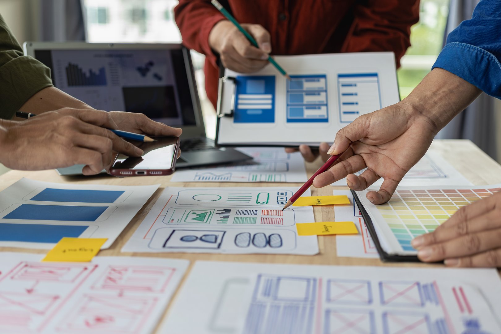 Our team working together