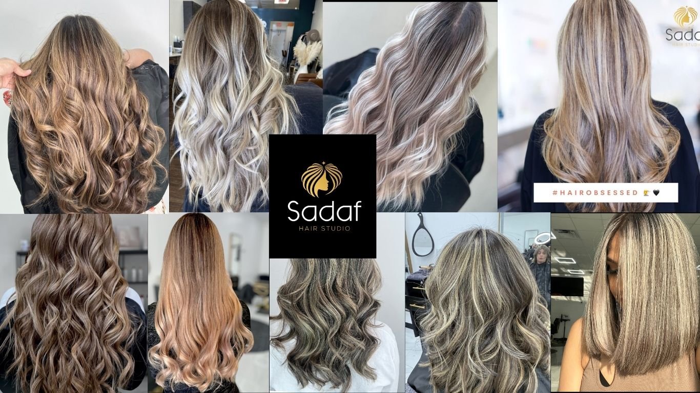 Professional hair styling at Sadaf Hair Studio