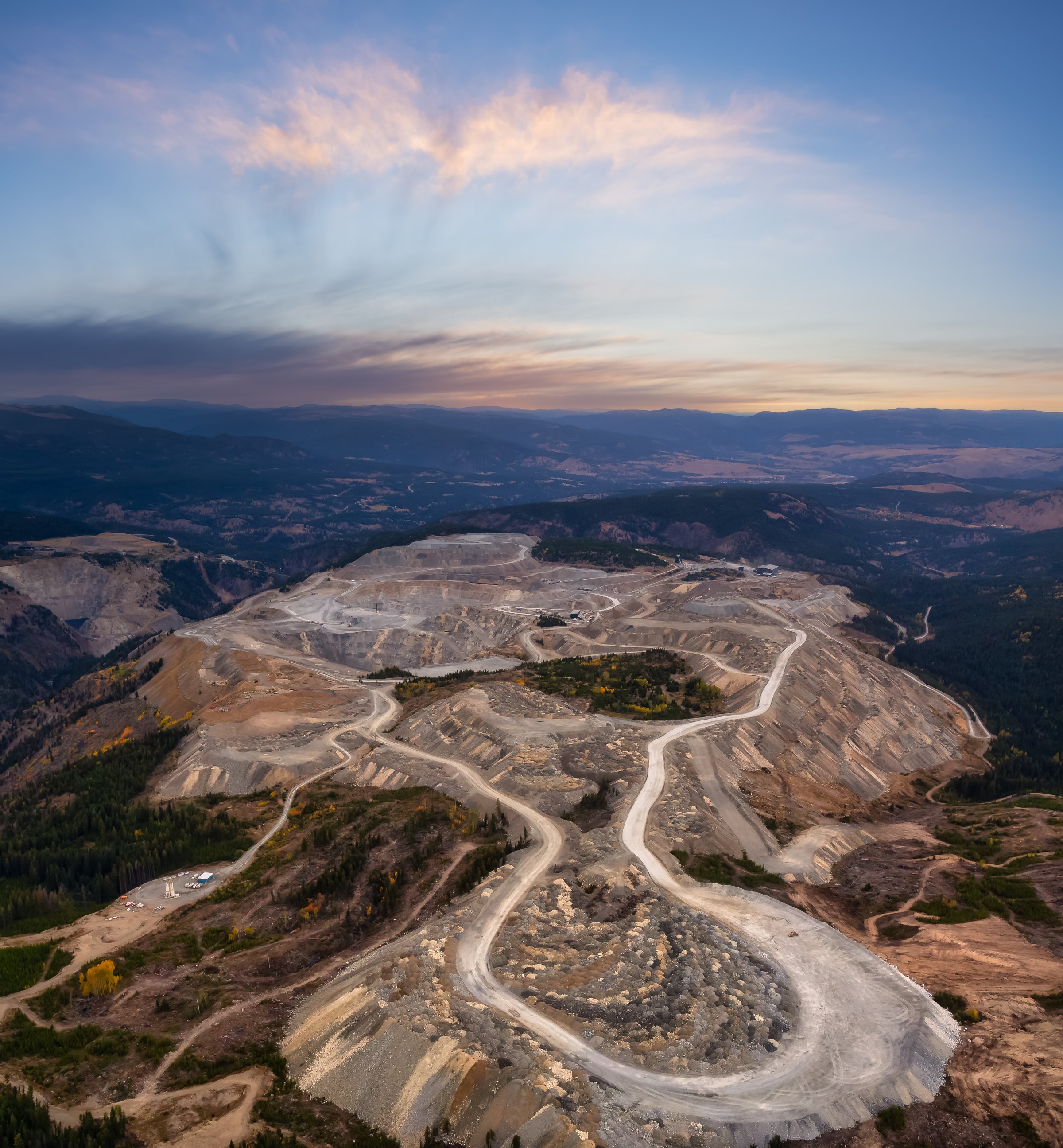 Aerial view of a Mining Facility, demonstrating advanced geospatial mapping technologies