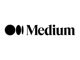 Medium logo with black geometric shapes next to the word "Medium" in bold, black font on a white background.