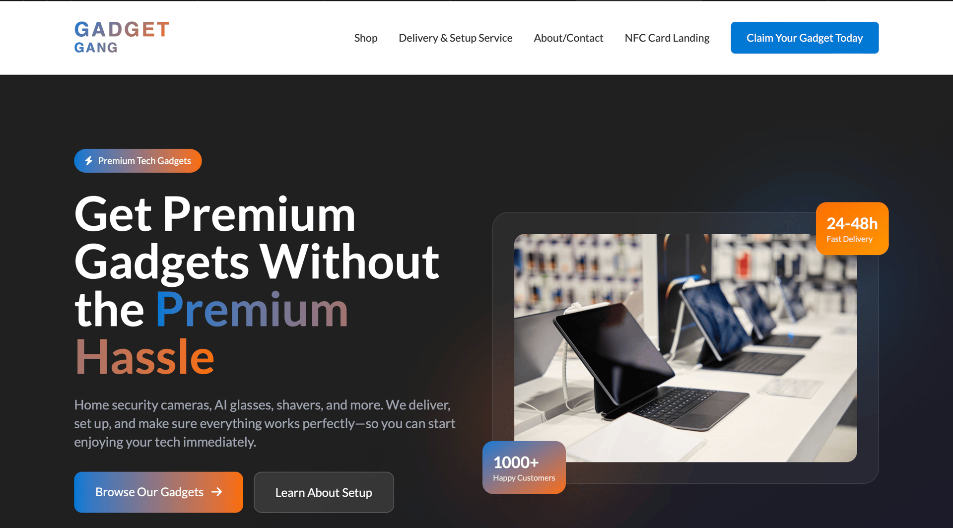 Gadget Gang Tech Marketplace screenshot