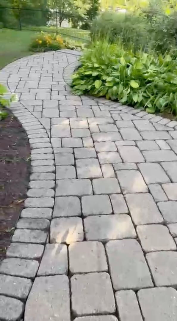 Walkway pressure washing - clean and restored