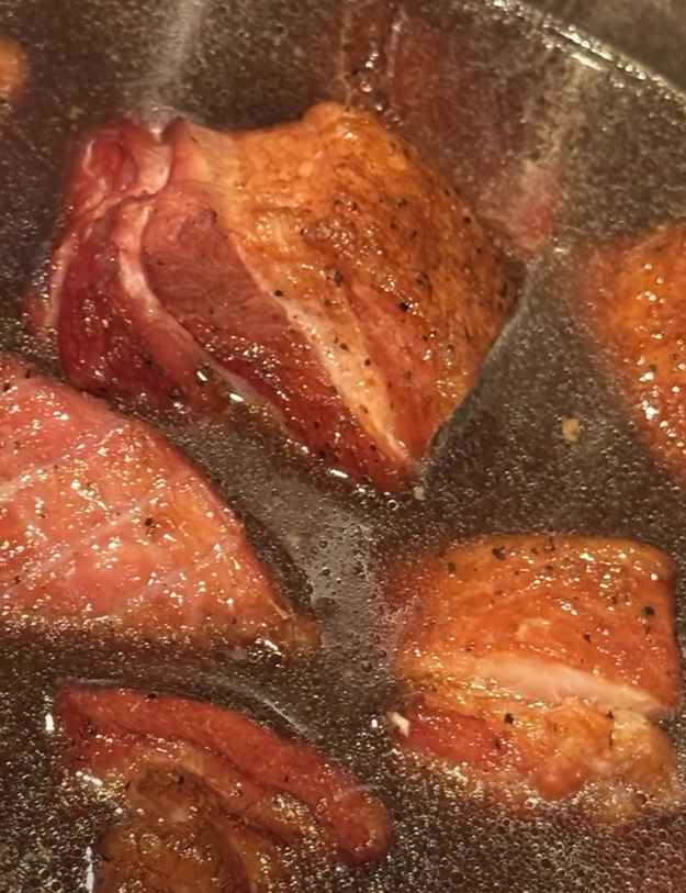 Smoked pork belly in the Instant Pot with Korean BBQ liquid