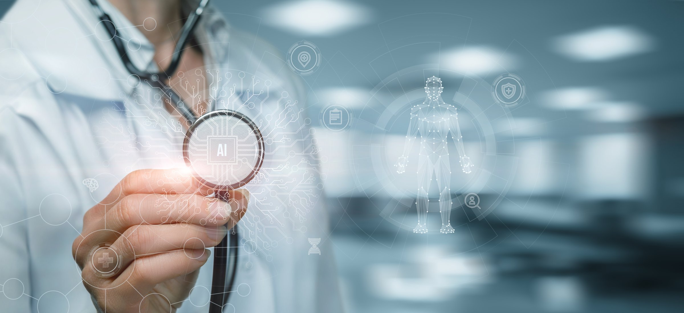 Concept of artificial intelligence for disease diagnosis in medicine.