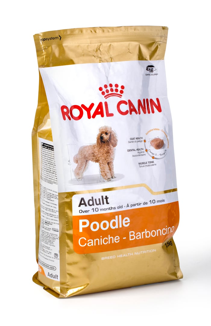 Chisinau, Moldova - December 9, 2015:: 2KG Pack Of Royal Canin  Adult Dog Food on a White Background.With clipping path