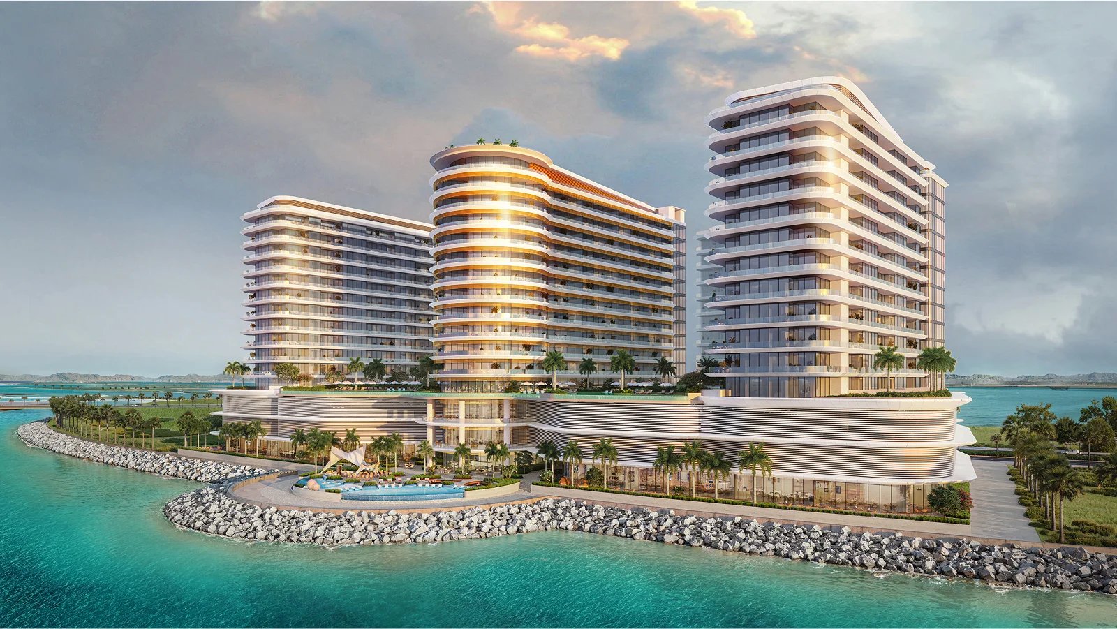 Trio Isle waterfront development on Al Marjan Island, Ras Al Khaimah