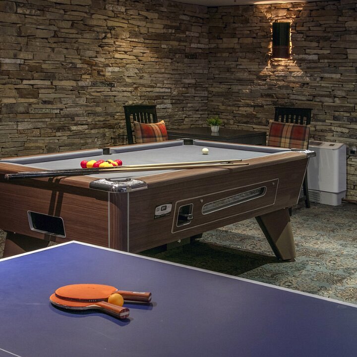 Games room and leisure facilities at Slaley Hall