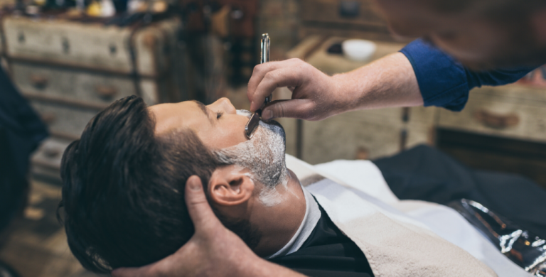 Beard straight razor shave