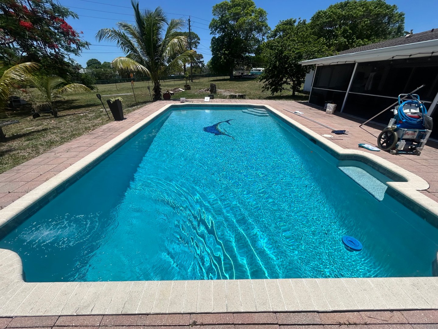 After image of a pristine, crystal clear pool