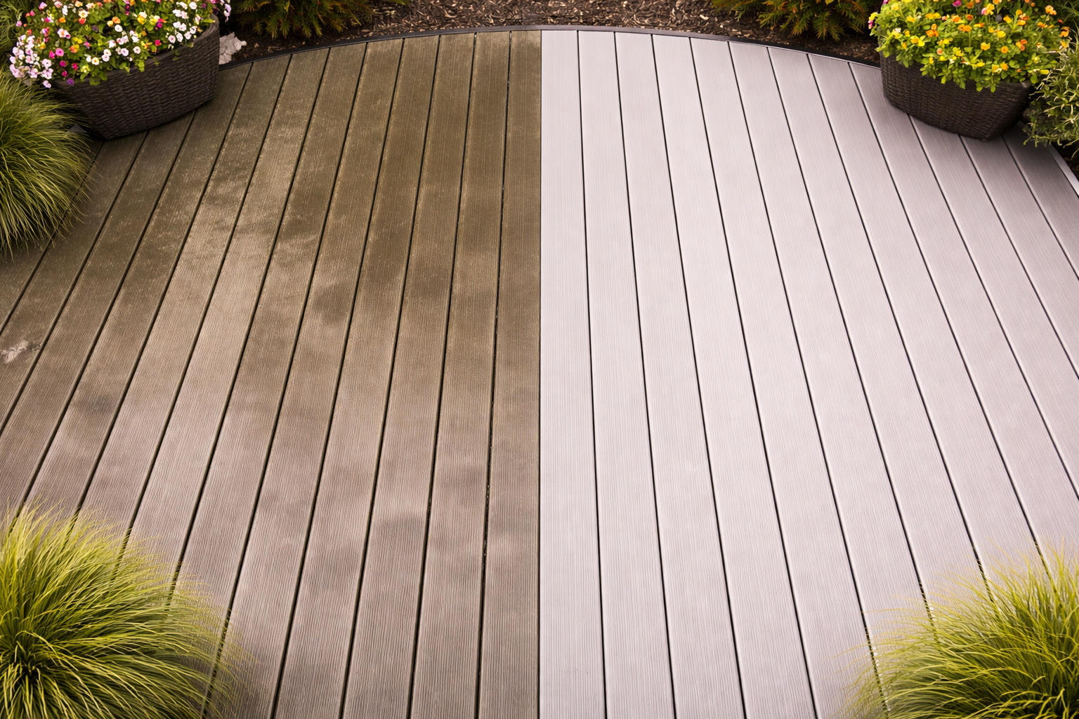 Composite deck after restoration