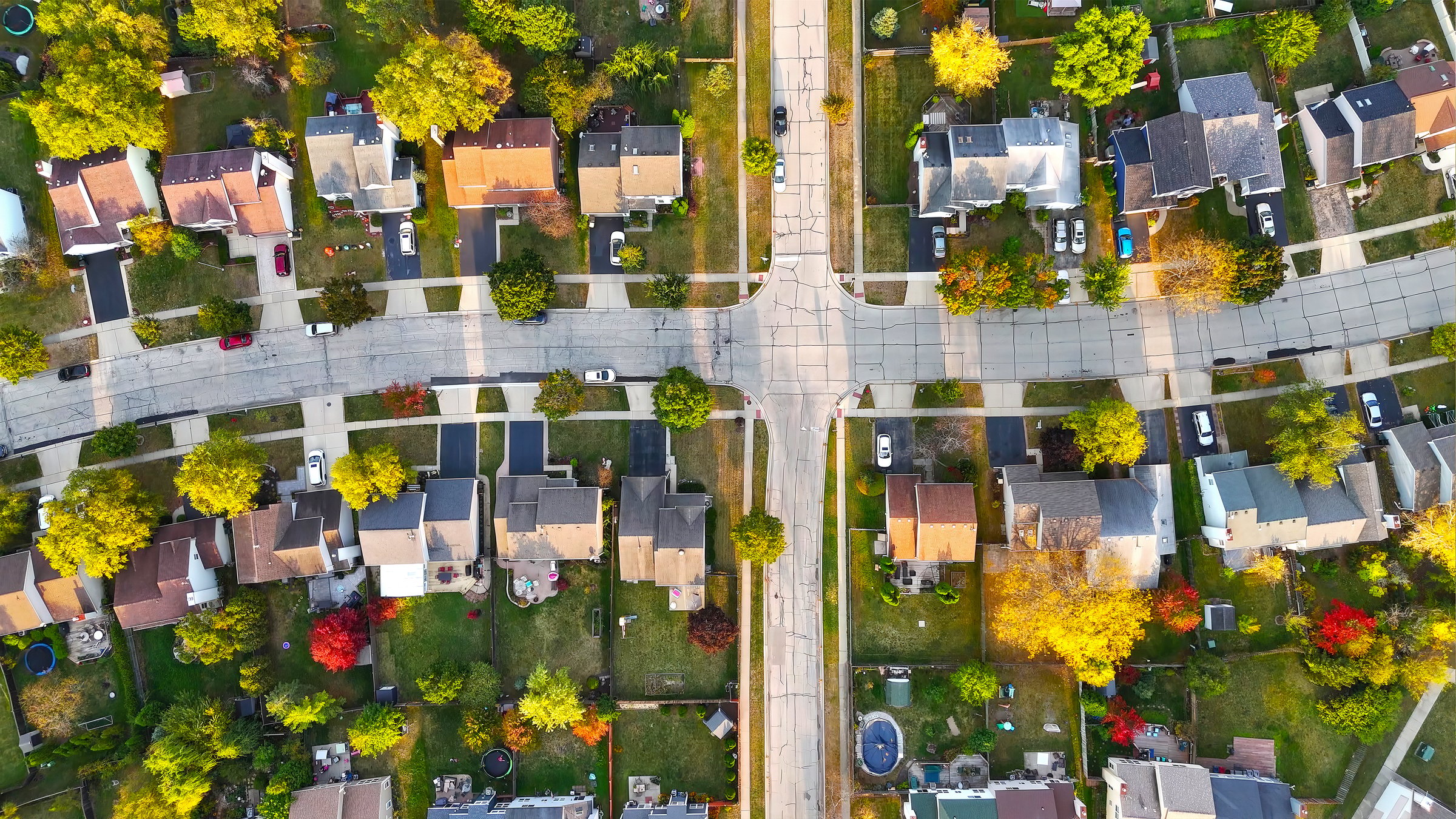 Bronx neighborhood aerial view