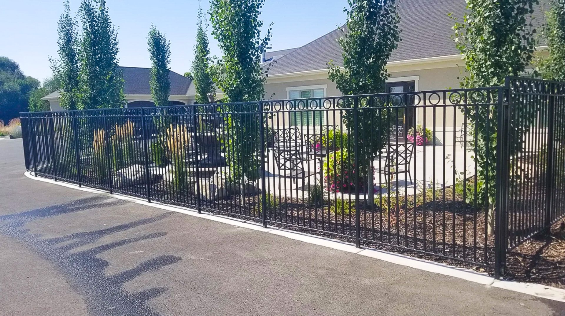 forged metal fence in the building