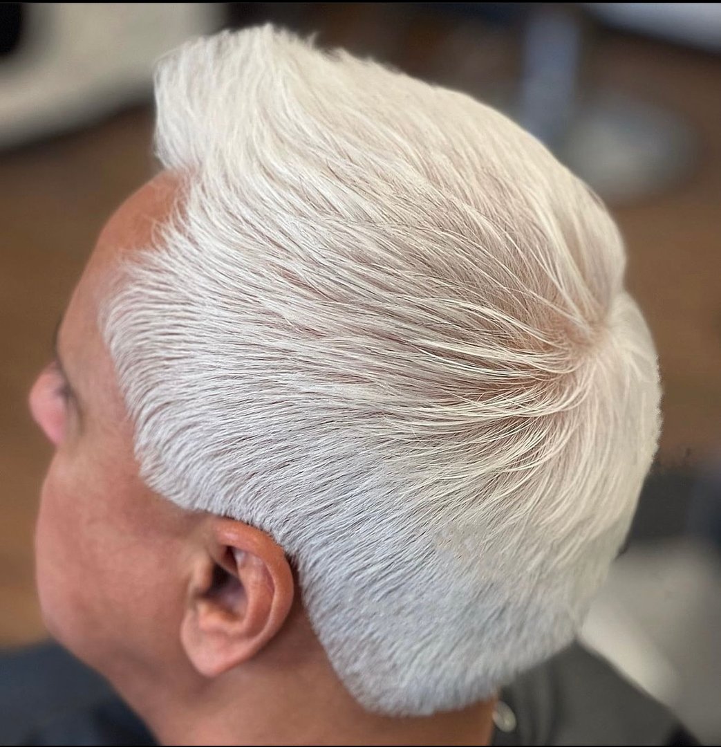 Taper fade with styled top