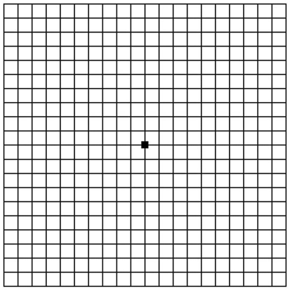 Cuadrícula Amsler para autoexamen visual