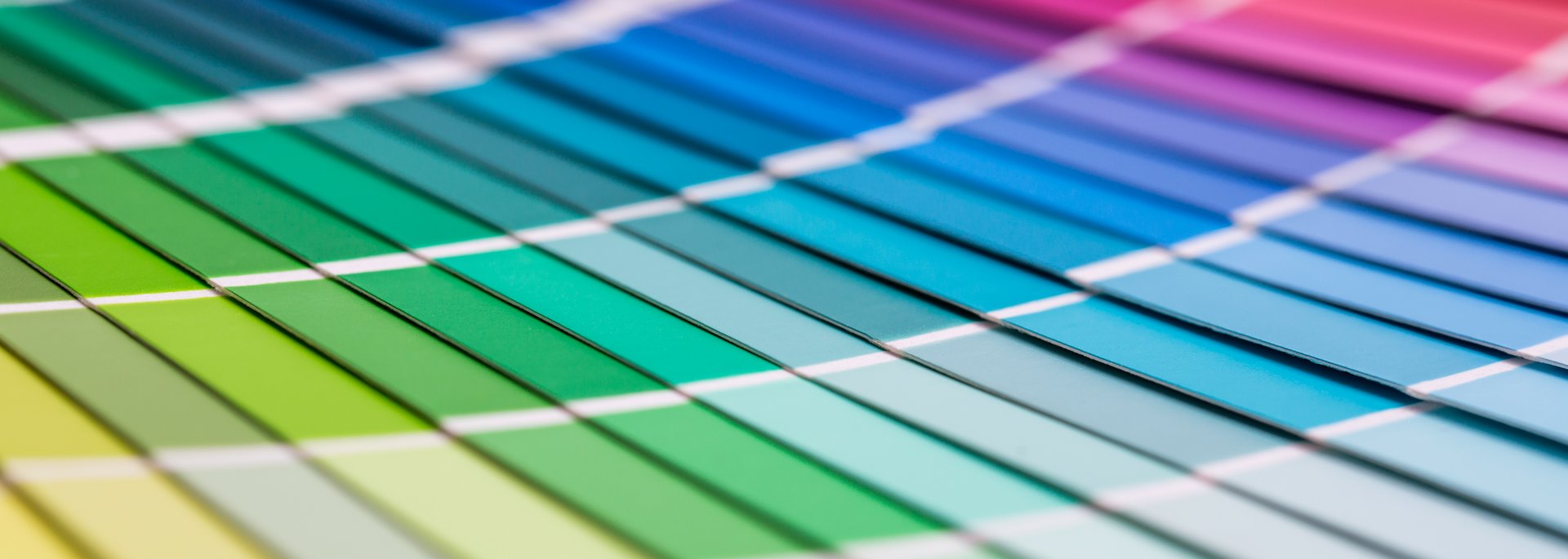 Colour swatches book. Rainbow sample colors catalogue.