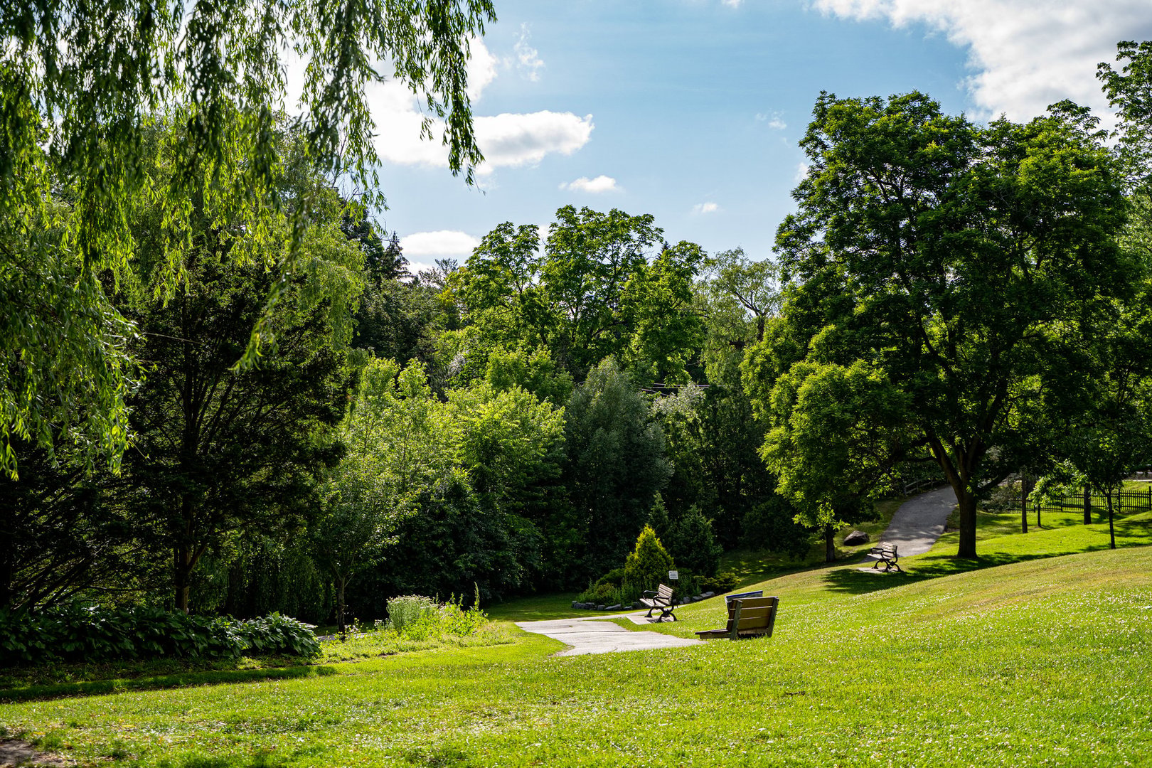 View of Edwards Gardens Park in Toronto.