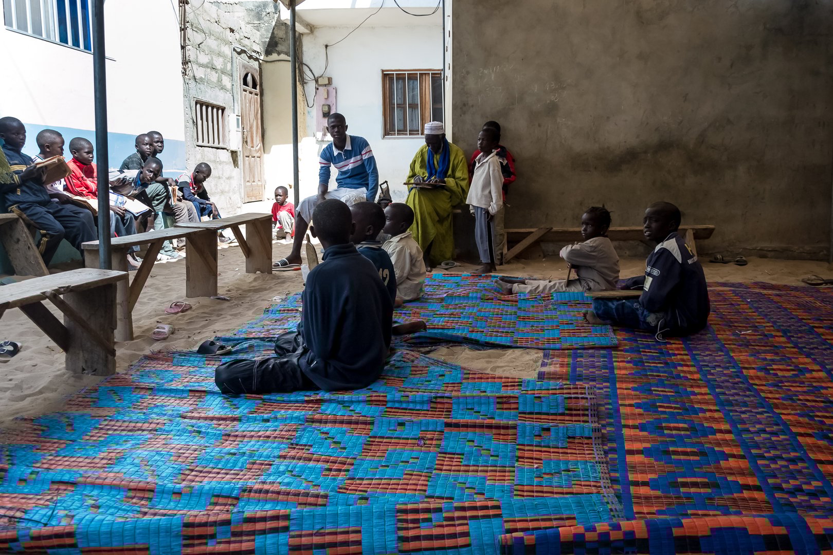 Dakar, Senegal – A group of boys attending a traditional Islamic school for children in Dakar.