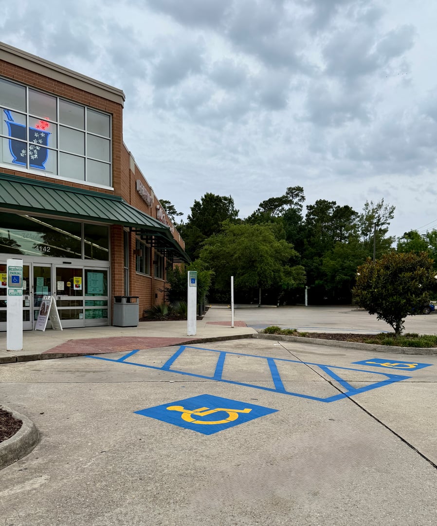 Professional line striping and parking lot marking by Arrowhead Services